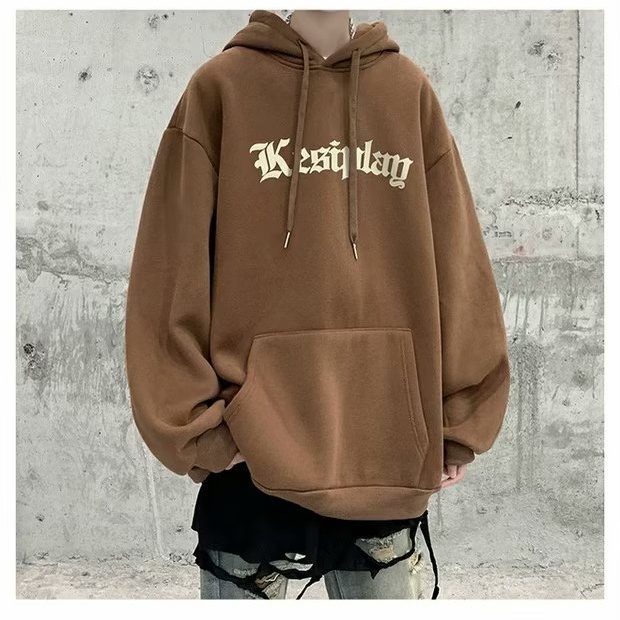 Áo sweater Có Mũ Trùm Dày Dặn Dáng Rộng In Họa Tiết Chữ Thập 3 Màu Kiểu Hàn Quốc Thời Trang Mùa Đông Cho Nam Và Nữ m-5xl