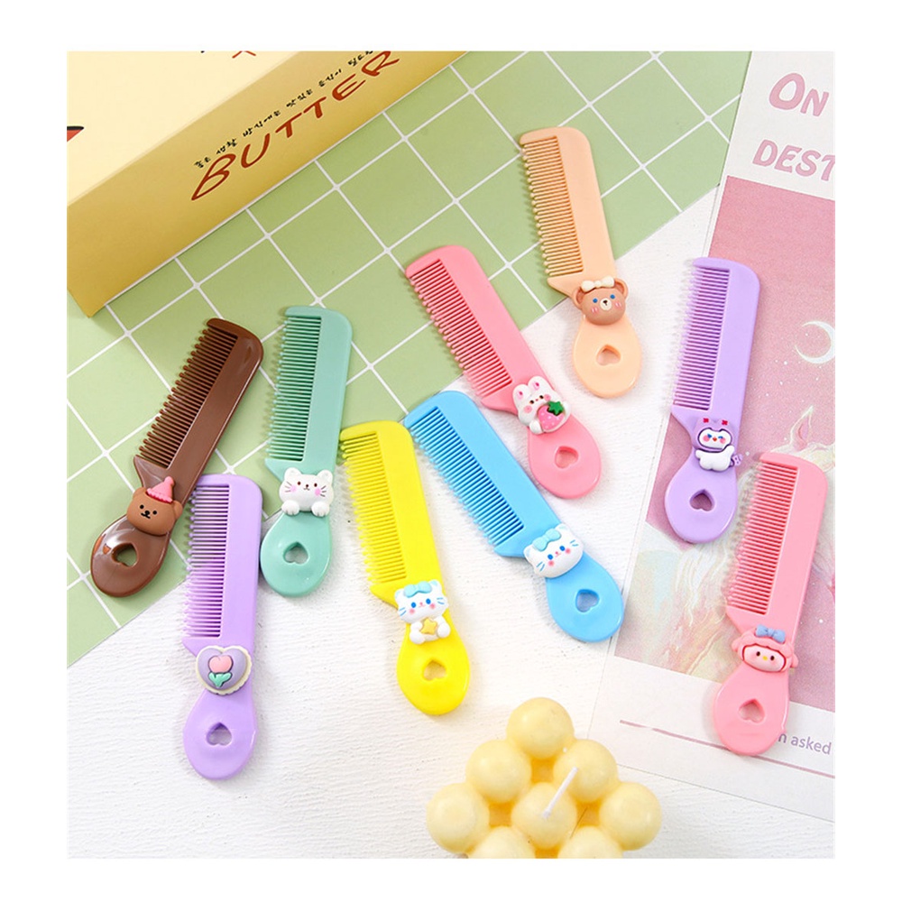 Dễ Thương Lược Chải Tóc mini Họa Tiết Hoạt Hình Xinh Xắn Cho Nữ