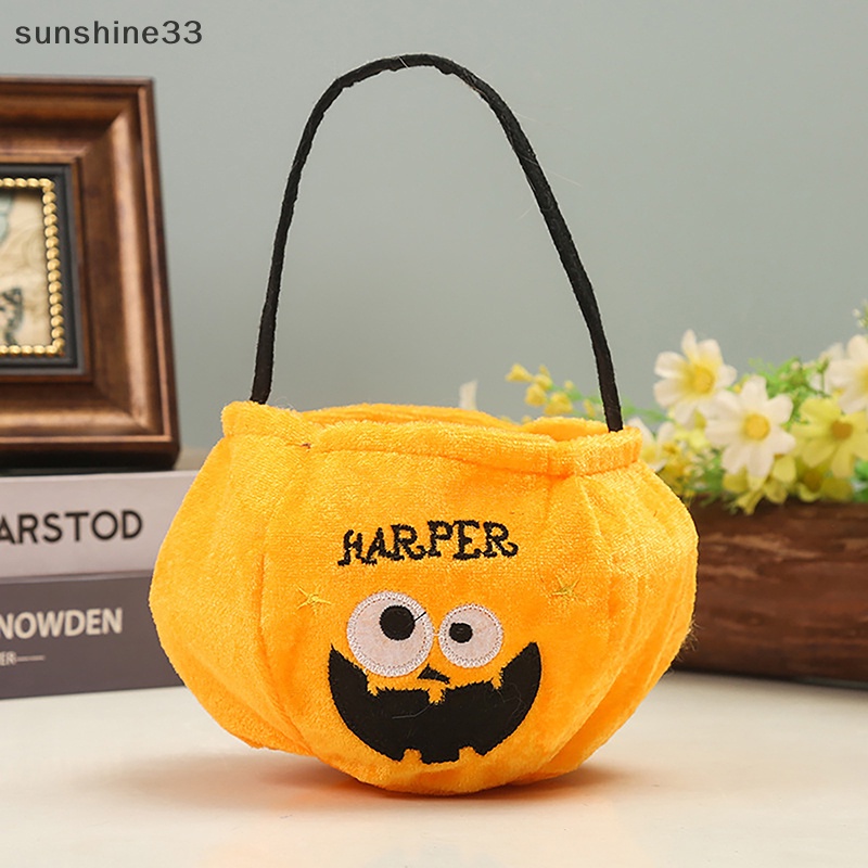 Túi Đựng Kẹo su 2023 In Họa Tiết halloween / Phù Thủy / Mèo Đen Cho Bé