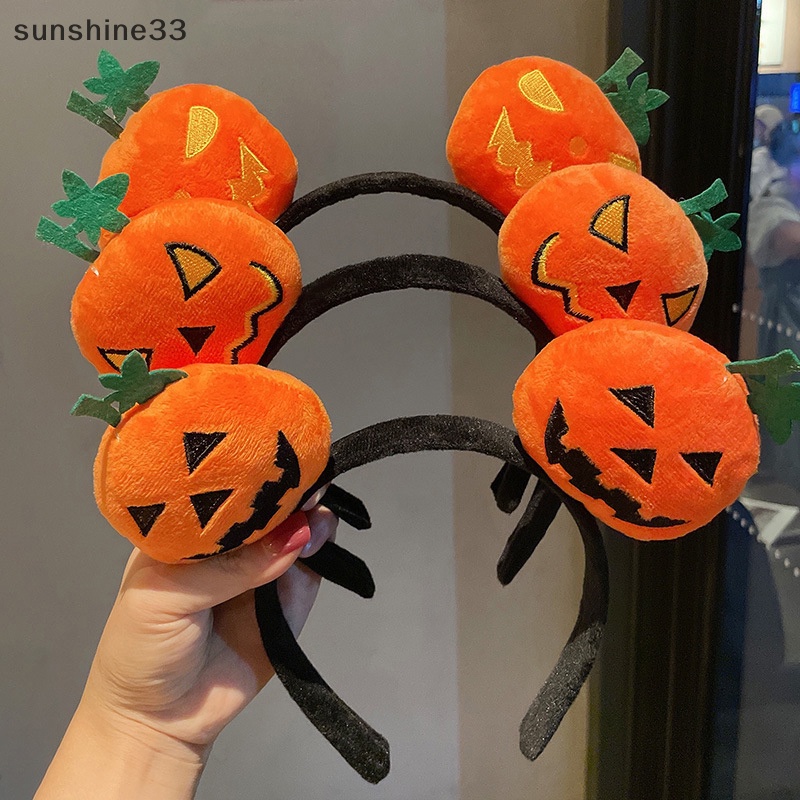 Băng Đô Cài Tóc Hình Quả Bí Ngô Phong Cách halloween Dễ Thương Cho Bé Gái