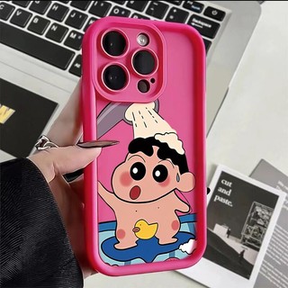 Ốp lưng iphone trau dồi 13 14 15 plus 13 14 15 Pro Max Phim hoạt hình dễ thương Crayon Xiaoxin Vỏ silicon mềm Vỏ điện thoại
