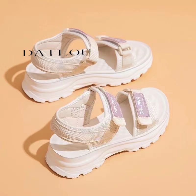 DAILOU  dép nữ dép sandal nữ 2023 hotsale Chống bám bụi Thoáng khí Tự nhiên Độn đế FDL239027B38Z230920