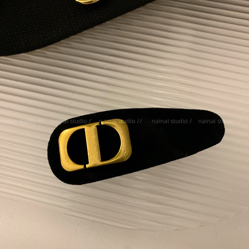 Mh Kẹp Tóc bb Màu Đen Chất Nhung Phong Cách retro Thời Trang Cho Nữ 2023