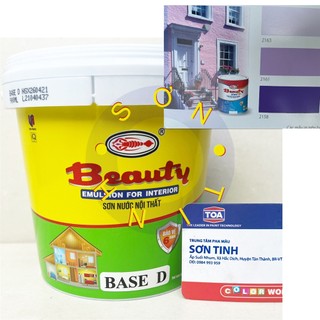 Sơn nước màu tím đậm nhạt lavender khoai môn violet nội thất trong nhà beauty của urai paints 1 lít