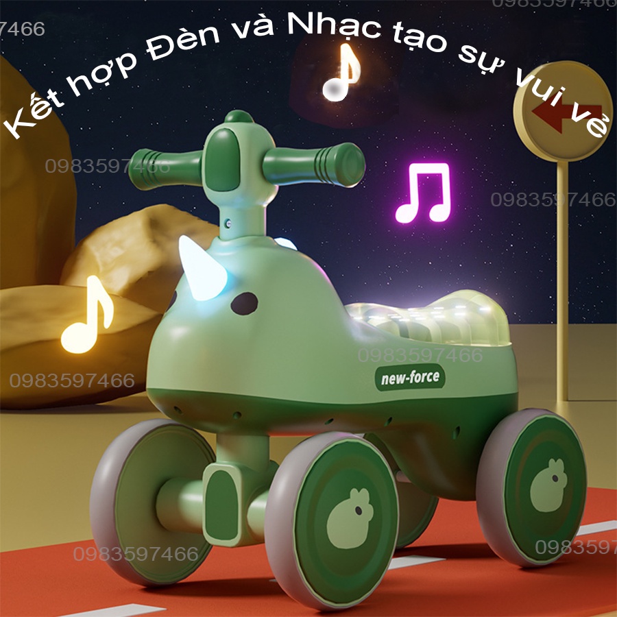 Xe chòi chân cho bé, CÓ ĐÈN NHẠC, TỪ 1-5 TUỔI, XE LẮC CHO BÉ, Obama Baby