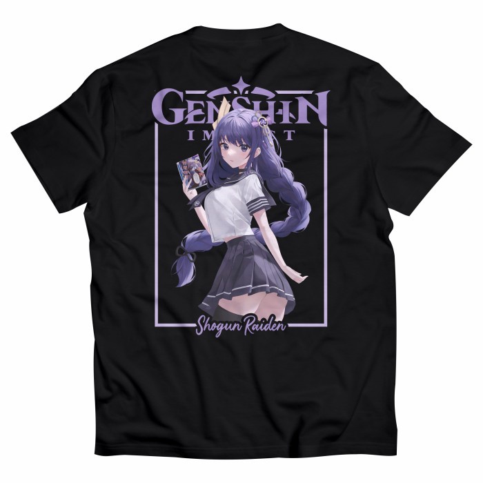 RAIDEN SHOGUN GENSHIN TÁC ĐỘNG 003 | Anime Baju Jepang | Áo thun Anime - XXS