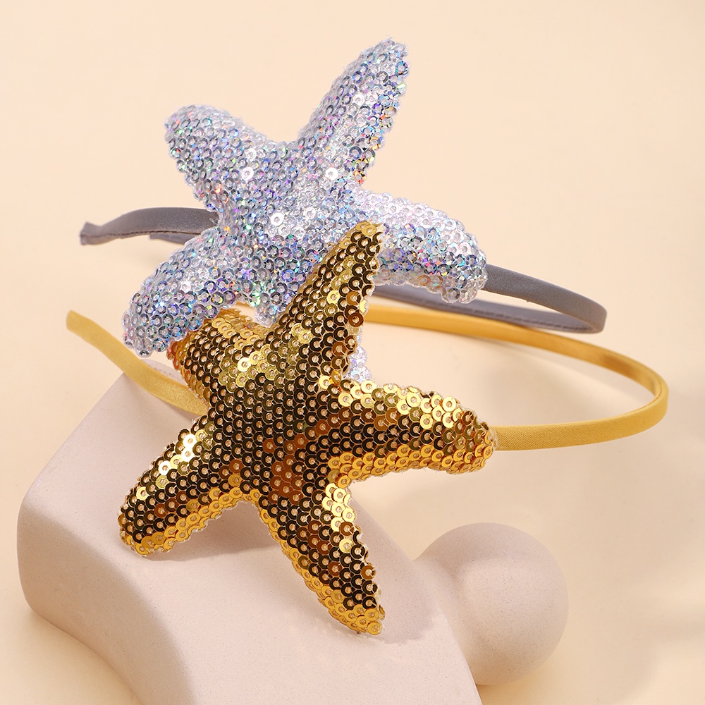 1 Băng Đô Cài Tóc Hình Sao Biển Hoạt Hình Đính Kim Sa Lấp Lánh Cho Bé Gái