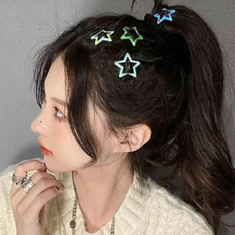 Kẹp Tóc bb barrettes y2k Hình Ngôi Sao Nhiều Màu Sắc Phong Cách Hàn Quốc Cho Nữ