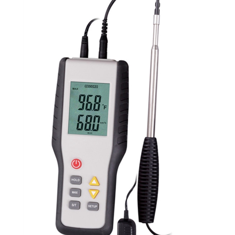 HT-9829 Đường dây nóng kỹ thuật số di động CFM / CMM Máy đo tốc độ không khí nóng