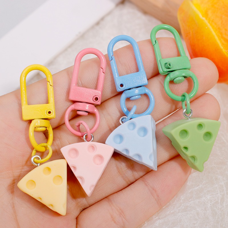 Móc Khóa Quả Trứng Chiên / Kẹo Hoa Phong Cách Hàn Quốc diy Có Chuông / Dây Treo Túi Xách