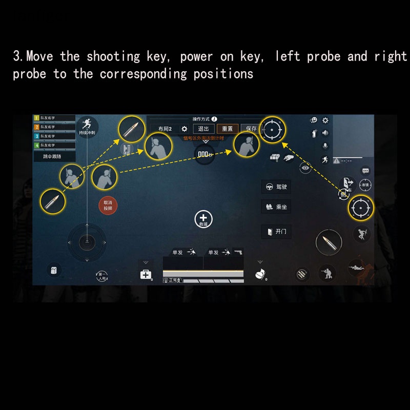 Tay Cầm Chơi Game ak77 Sáu Ngón Tay Cho iphone android pubg mobile