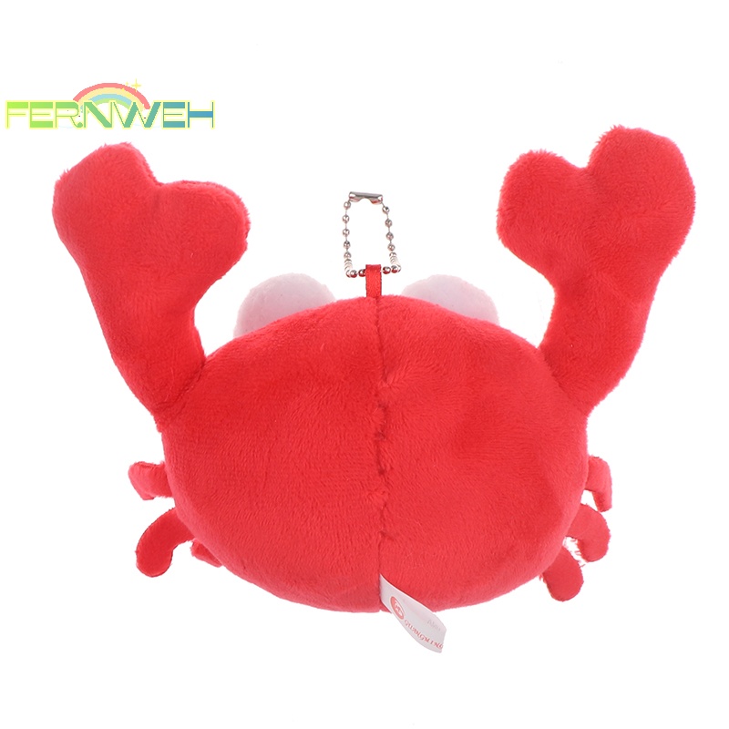 Móc Khóa Hình Cua Nhồi Bông Màu Đỏ Dễ Thương