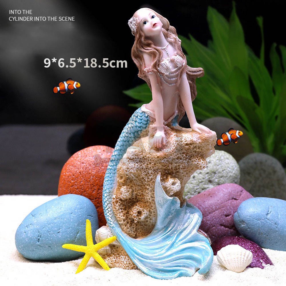 Tiểu Cảnh, Mô Hình Nàng Tiên Cá  Trang Trí Hồ Cá, Bể Cá, Chậu Cây, Tiểu Cảnh Terrarium