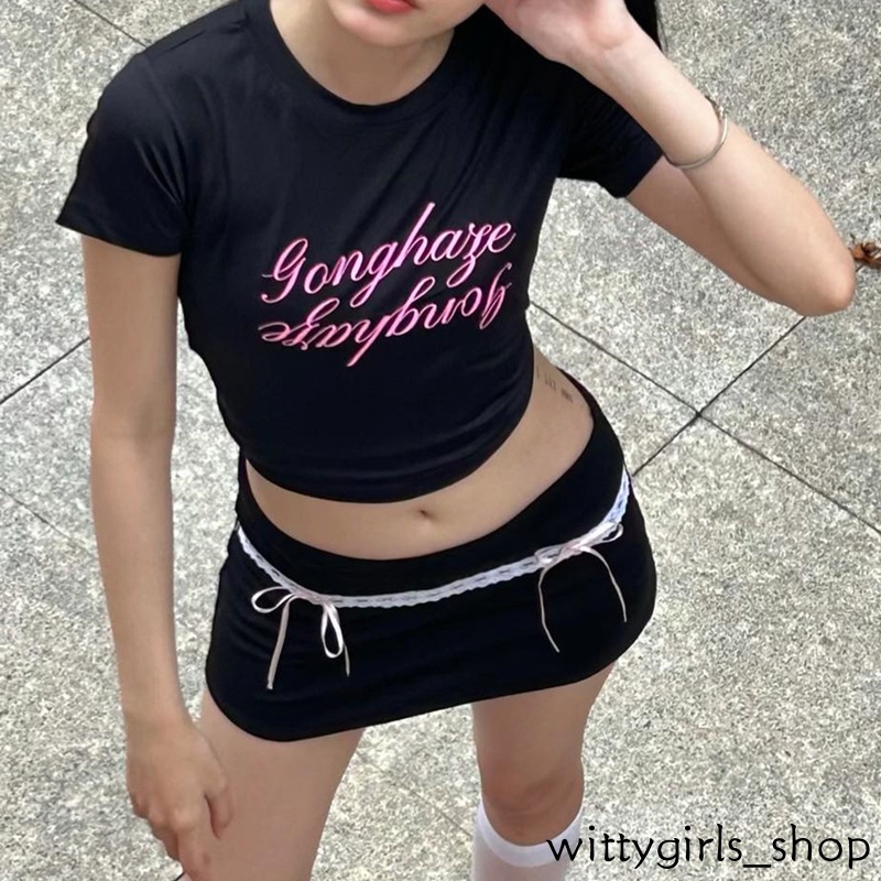 Wittygirls-đầm Ôm Dáng Thắt Nơ Phối Ren Thời Trang Mùa Hè Mới Cho Nữ