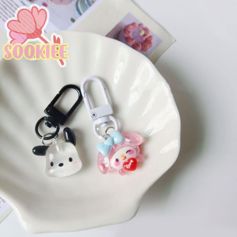 Móc Khóa Hình Chó san Liu kt pacha Hoạt Hình Đáng Yêu Có Đèn Nhấp Nháy Cho Nữ Sinh