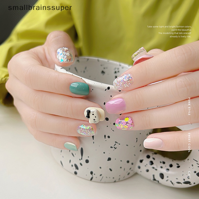 Smallbrainssuper 1 Hộp Phụ Kiện Trang Trí Móng Nghệ Thuật Mùa Hè Hình Hoa Ngôi Sao Lấp Lánh diy