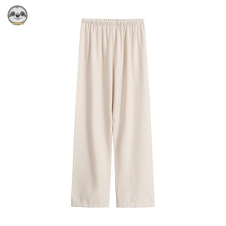 Quần Pijama Vải flannel Màu Trơn Phong Cách muji Nhật Bản Cho Nam Và Nữ