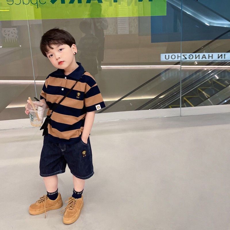 Áo polo 100% cotton Ngắn Tay Thời Trang Mùa Hè Nhật Bản Dành Cho Nam