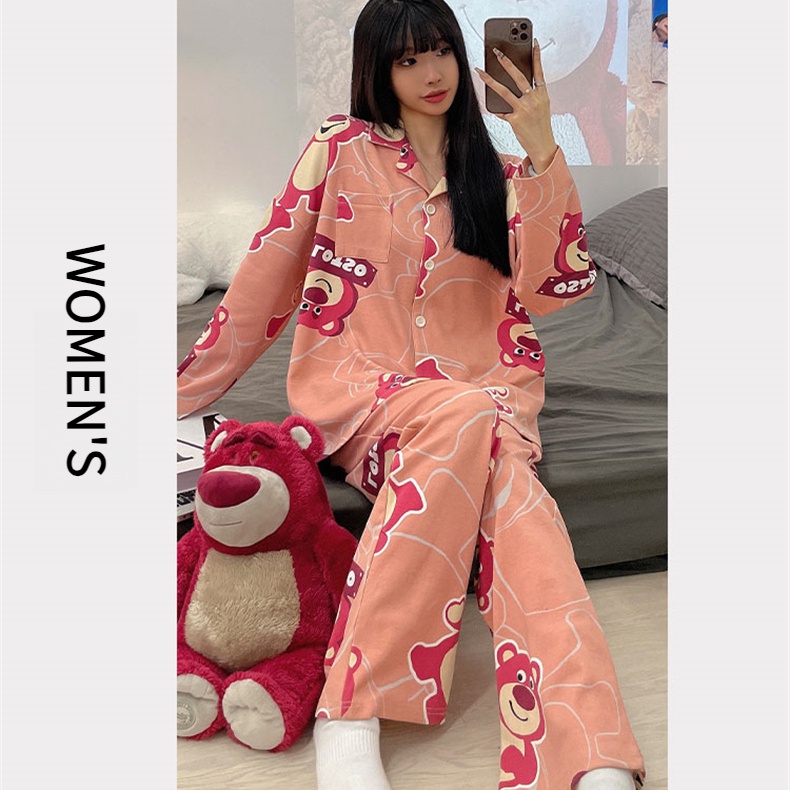 Bộ Đồ Ngủ cotton Tay Dài Thời Trang Xuân Thu Hàng Mới 2022 Dành Cho Cặp Đôi