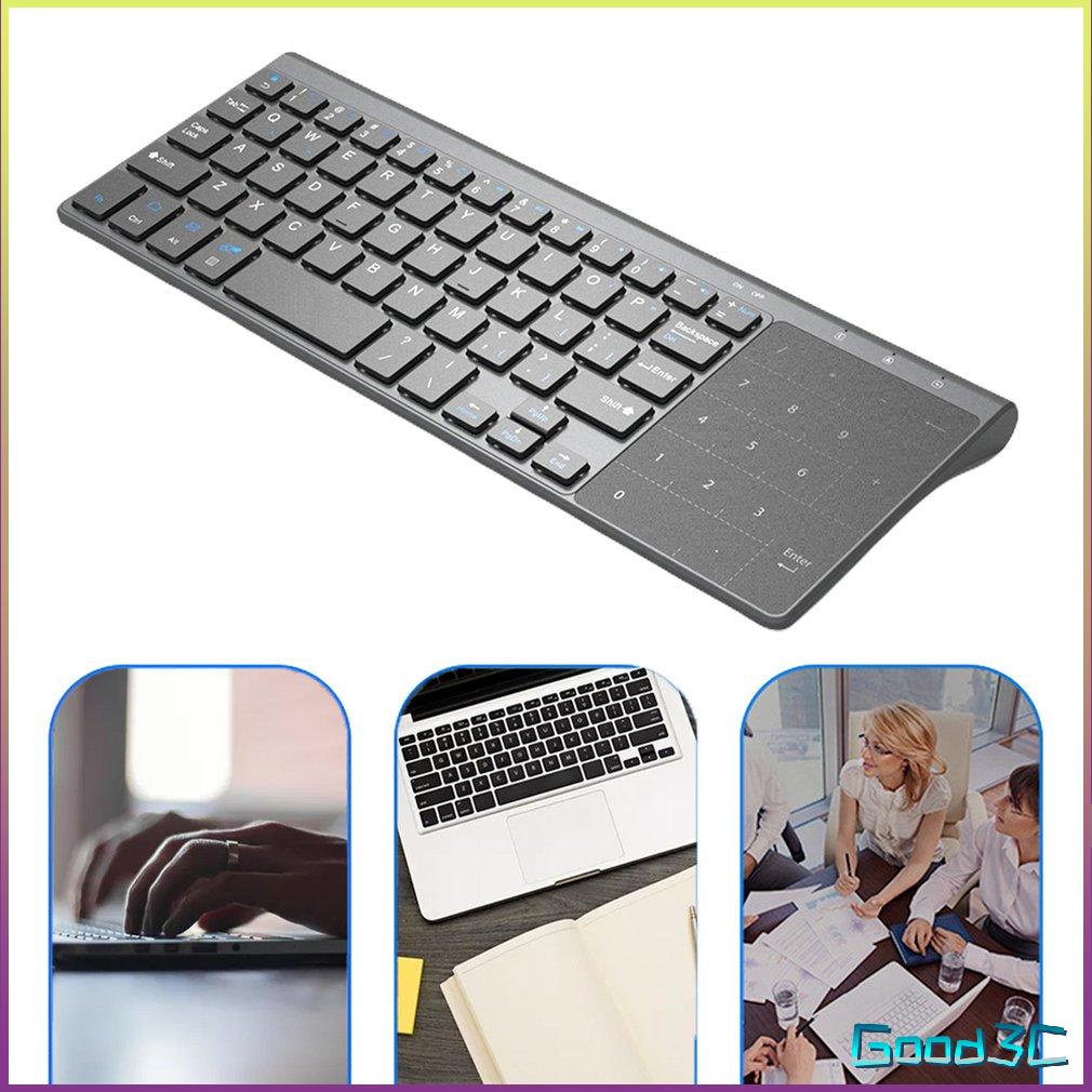 Bàn phím mini không dây USB 2,4 GHz mỏng Wither Touchpad số