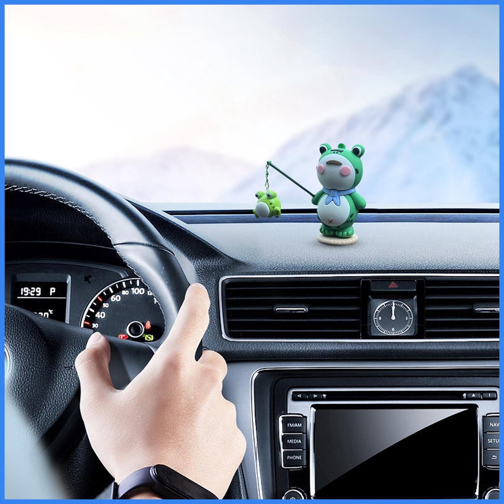 Ếch Trang Trí Bảng Điều Khiển Xe Hơi Vui Nhộn