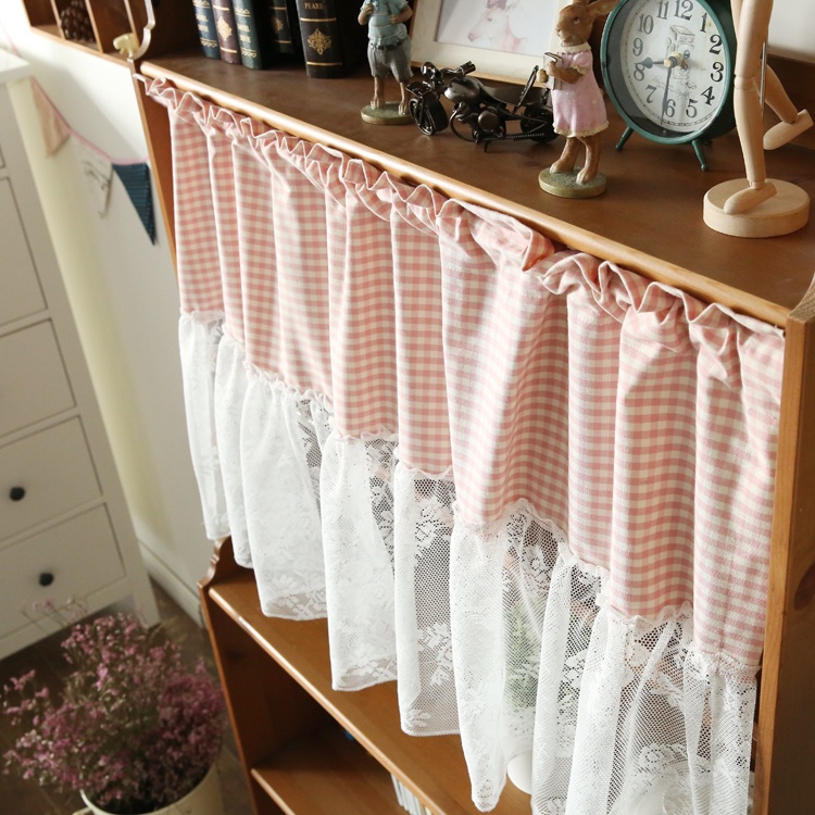 Rèm trang trí phối bèo ren vitage, rèm tủ, rèm bếp decor trang trí nhà cửa