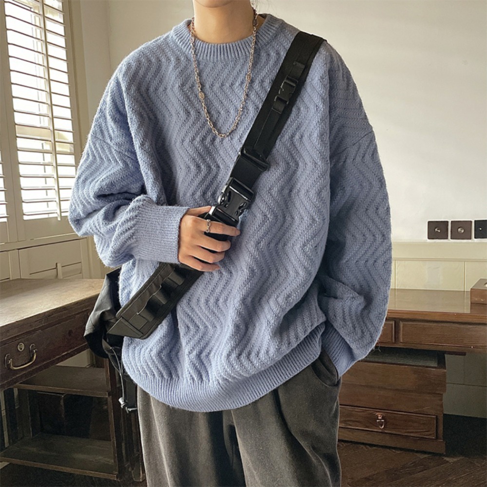 Áo sweater Cổ Tròn Dáng Rộng Phong Cách Thời Trang Thu Đông Mới