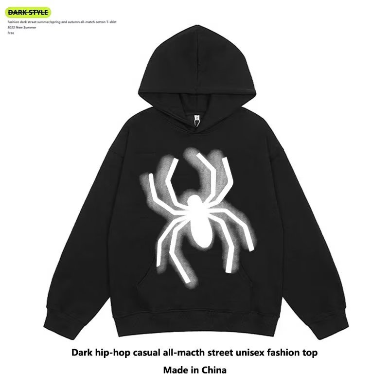 Áo Sweater In Hình Nhện Phong Cách Đường Phố Mỹ Thời Trang Thu Đông
