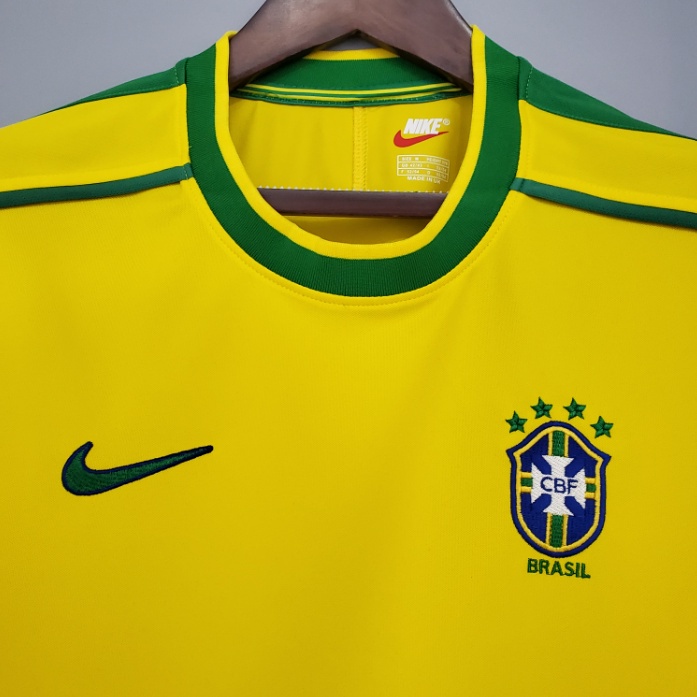 Áo Đấu Cổ Điển brazil home 1998 Đã Sẵn Sàng Cổ Điển * Người Bán Tại Địa Phương *