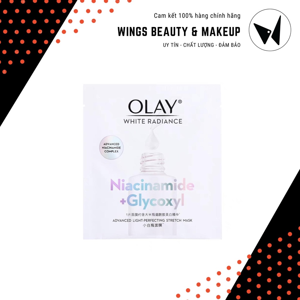 OLAY - Mặt nạ giấy dưỡng sáng da Niacinamide + Glycoxyl Sheet Mask 26g