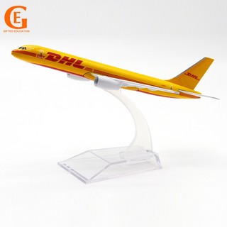 Mô hình máy bay vận chuyển DHL Airlines Boeing 757 B757 bằng kim loại 16CM