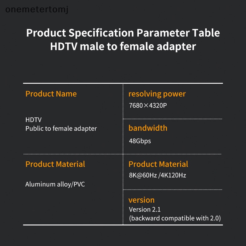 Onemetertomj Đầu Nối hdmi 90 Độ Góc Phải 270 Độ 4k hd Cho hdtv ps4 lptop tv box