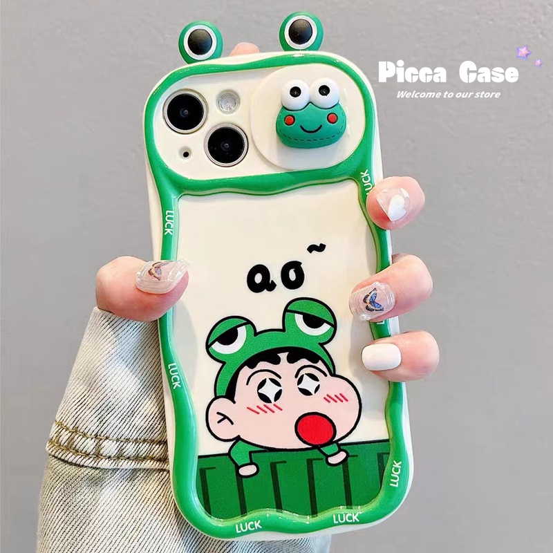 Ốp Điện Thoại Hình Chú Ếch / Cậu Bé Bút Chì 3d Cho iphone 11 xr 6 7 8 6s plus 7plus 14 13 12 11 pro max x xs max se