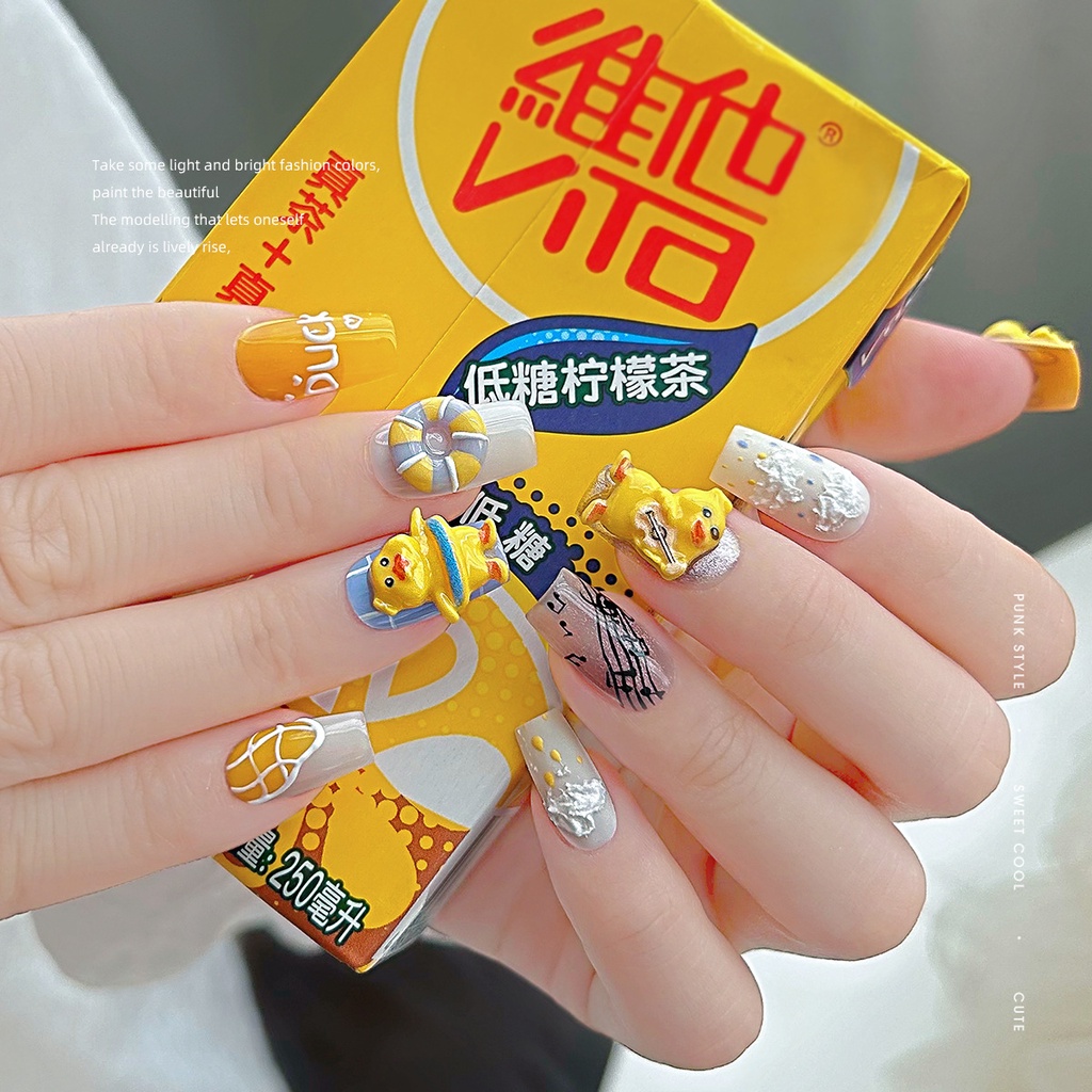 Phụ Kiện Trang Trí Móng Tay Họa Tiết Hoạt Hình Dễ Thương Bắt Mắt