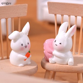 Mới 1 tượng thỏ cà rốt mini trang trí tiểu cảnh
