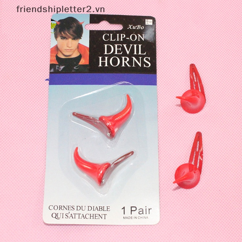 Set 2 Kẹp Tóc Sừng Quỷ Hóa Trang halloween Cho Nữ