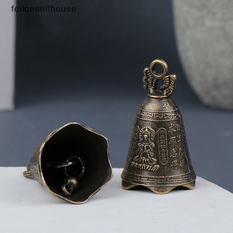 Set 2 Chuông Gió mini Bằng Đồng Phong Cách Phật Giáo retro Trang Trí Sân Vườn / Nhà Cửa