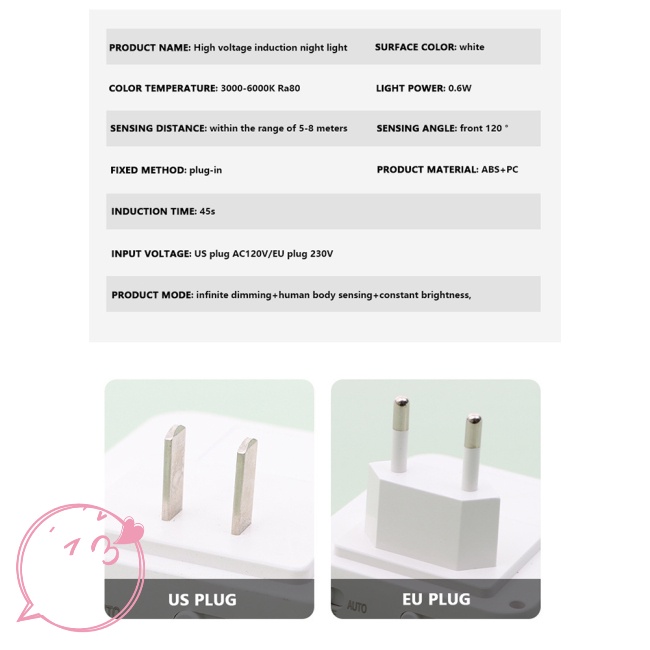 Hiussngha Đèn led 3 Chế Độ 8.5 x 5 x