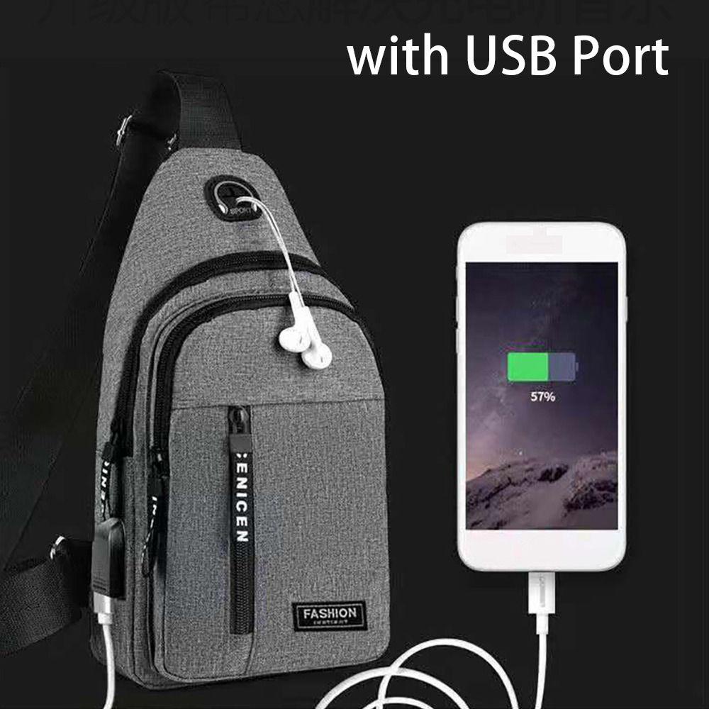 UUMIR 1 Túi Đeo Chéo Ngực Hai Lớp Chống Thấm Nước Thời Trang Cho Nam