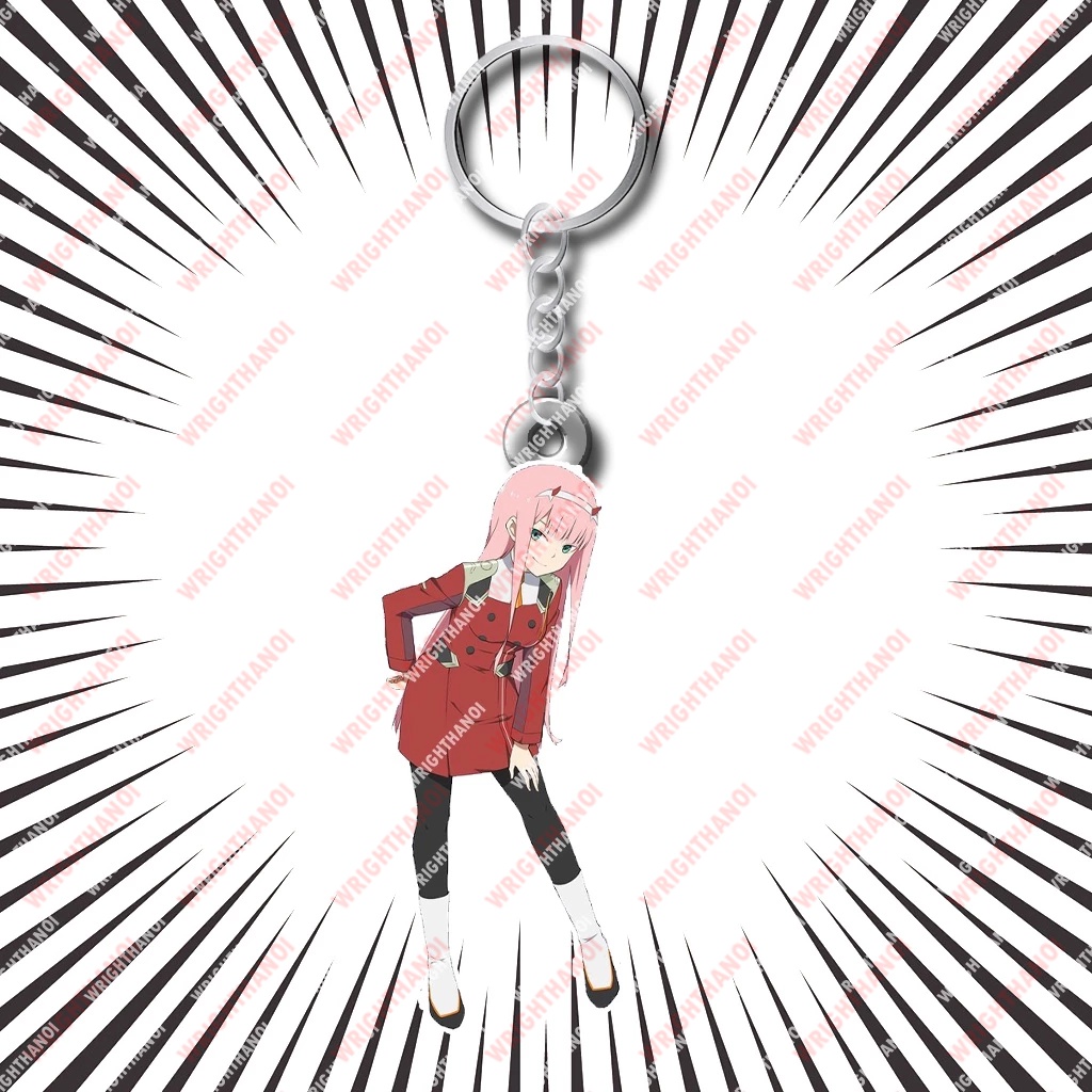 Móc khoá các nhân vật Darling in the franxx zero two Anime Manga Nhật Bản Phụ Kiện Trang Trí Túi xách Balo