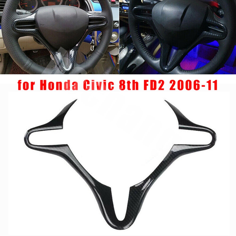 Vô Lăng Viền Sợi Carbon Cho Xe Honda Civic Type-R FD2 8th 2006