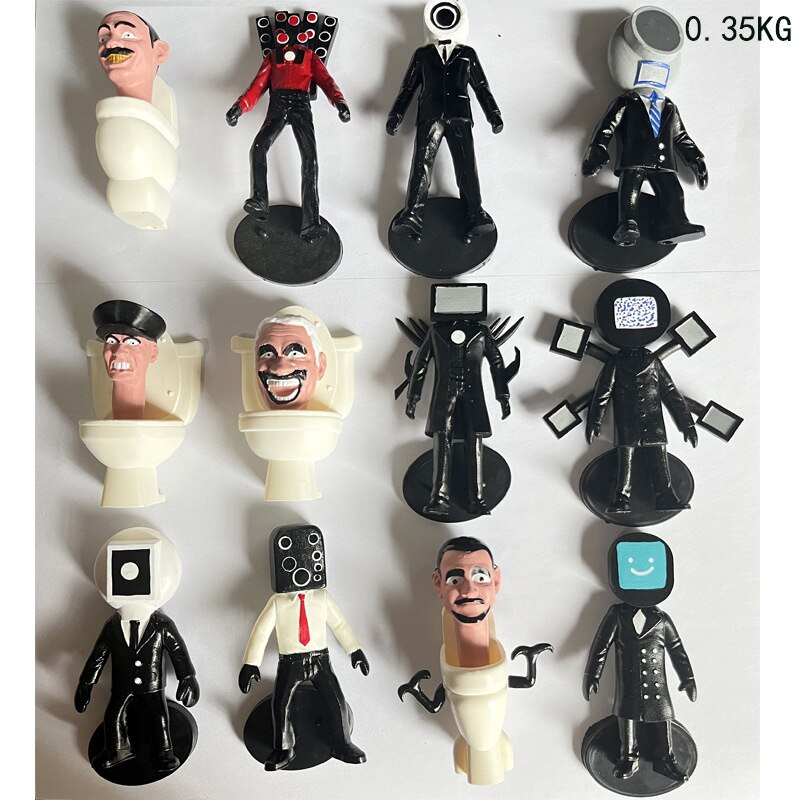 Set 5 / 6 / 8 / 9 / 10 / 12 Mô Hình Mô Phỏng skibidi toilet Ngộ Nghĩnh TV Man Camera