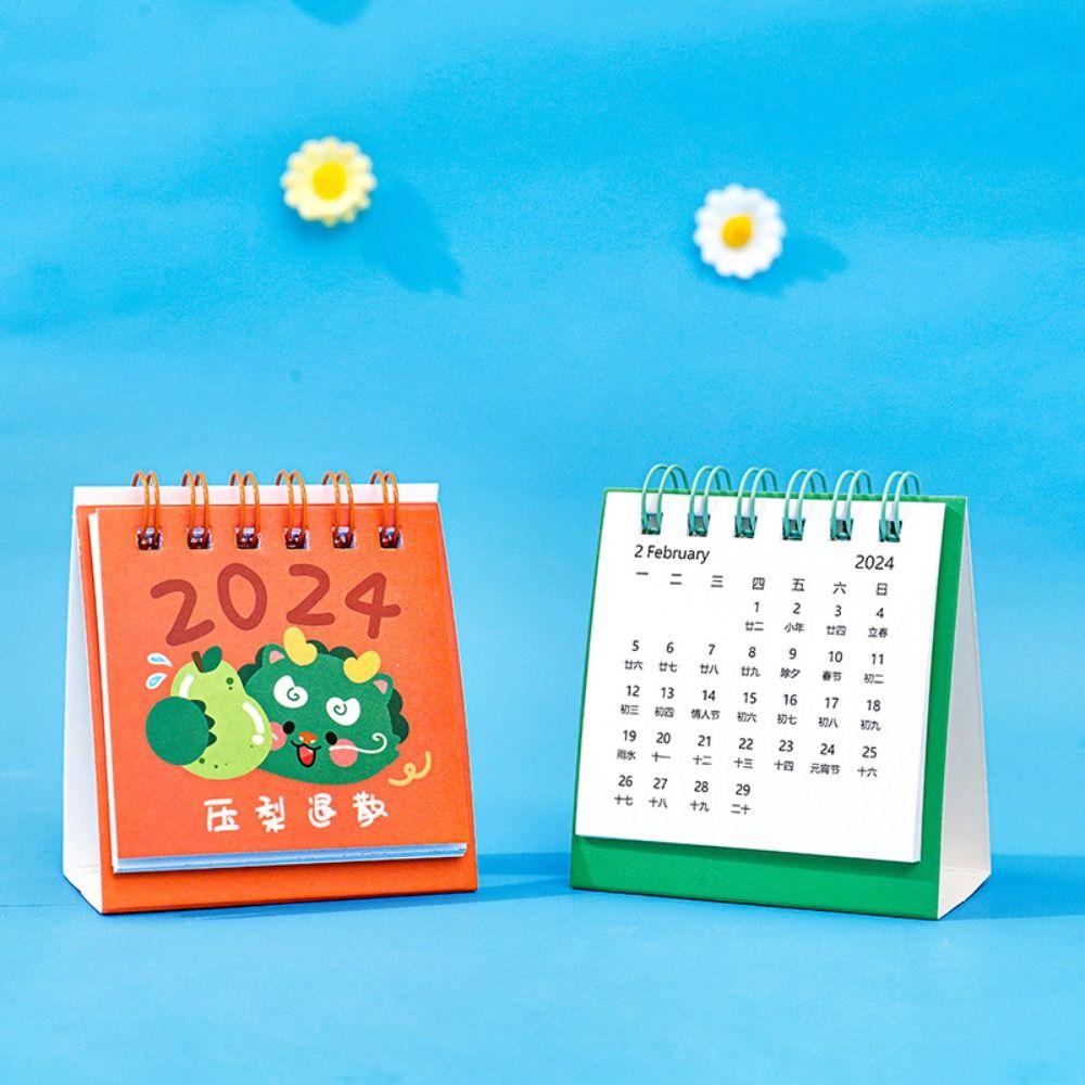 Lịch Để Bàn 2024 mini Họa Tiết Trái Cây Hoạt Hình Dễ Thương