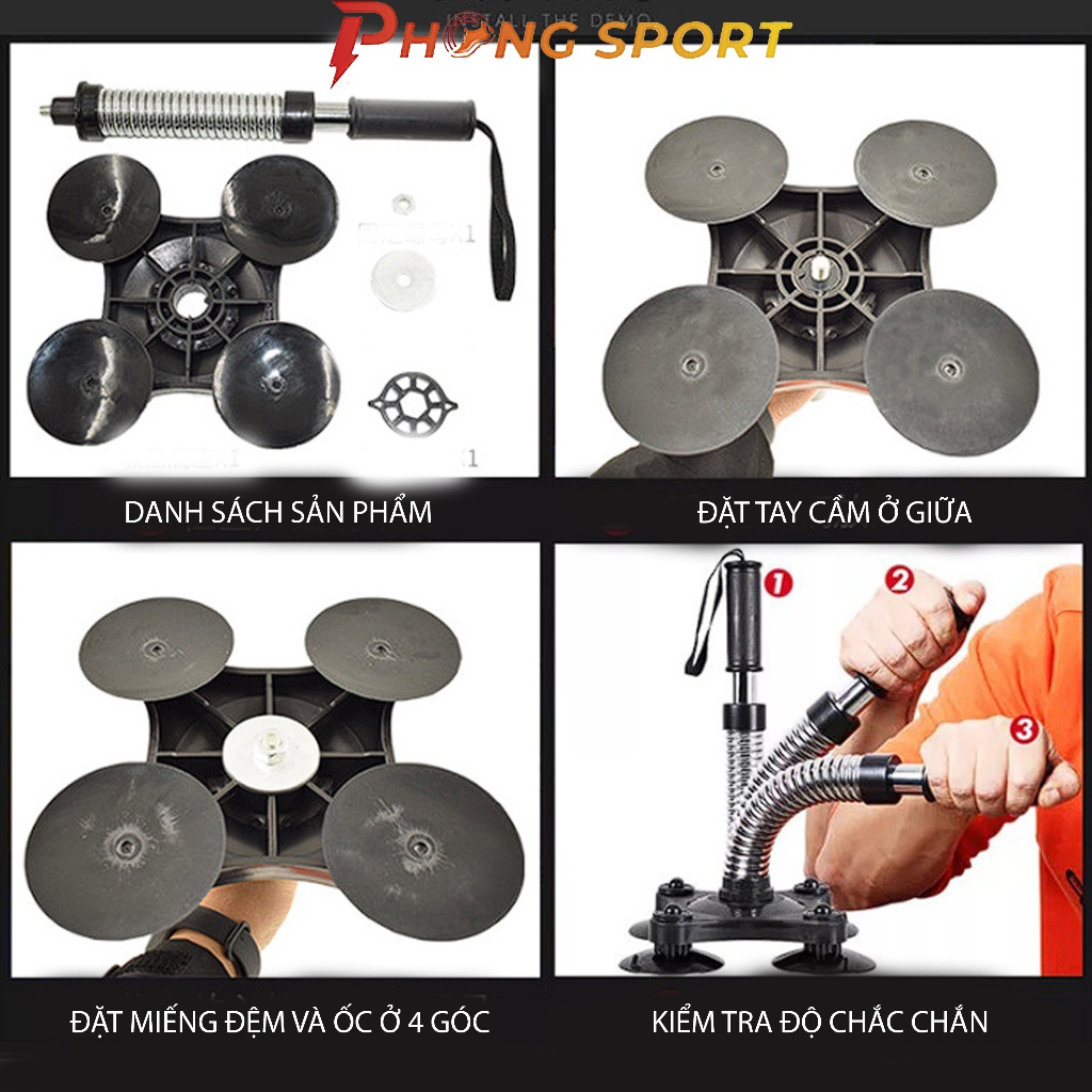 Dụng cụ tập vật cơ tay cơ vai tại nhà Phongsport - Tặng kèm kìm bóp cơ tay 60kg