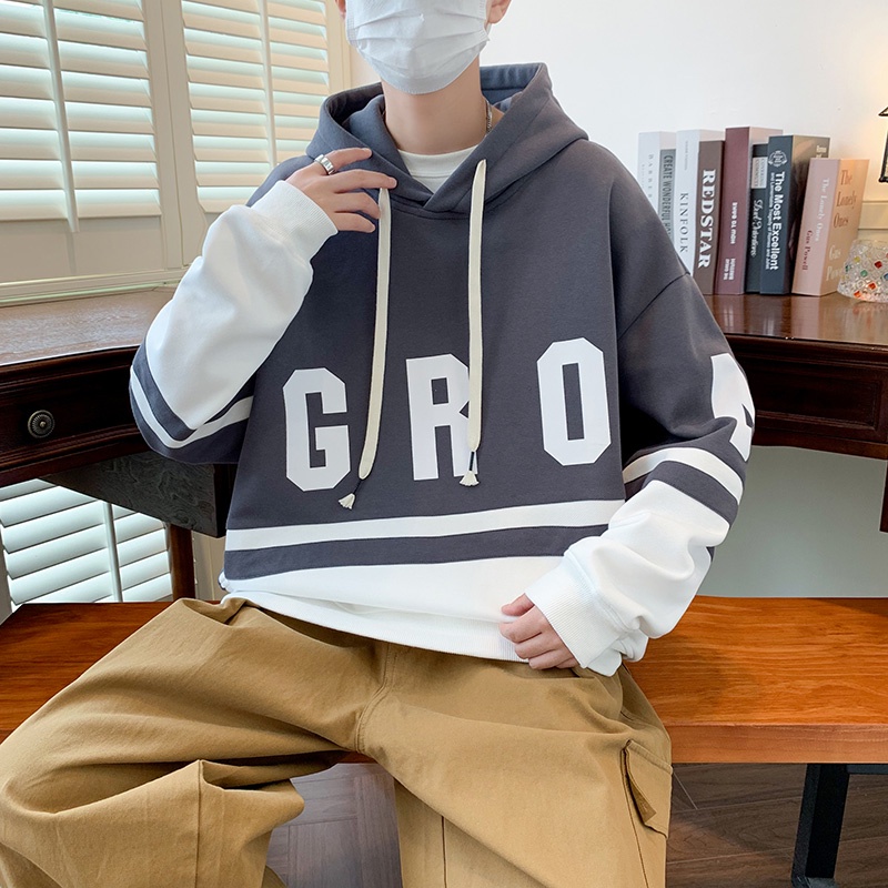Áo Hoodie Dáng Rộng In Chữ plus size Thời Trang Mùa Thu Cho Nam