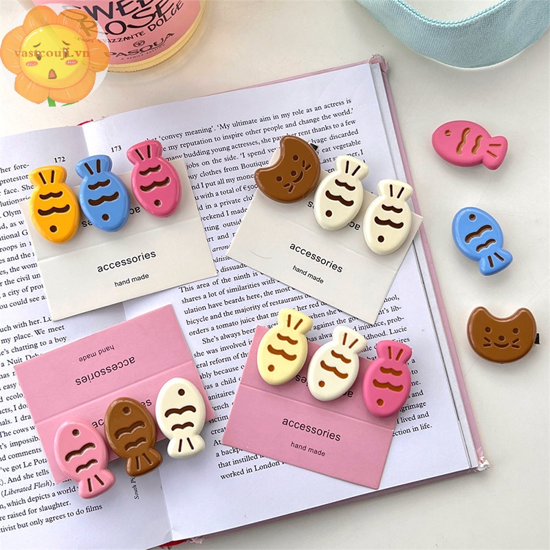 Set 1 / 3 Kẹp Tóc Hình Cá Hoạt Hình Dễ Thương Cho Bé Gái vn