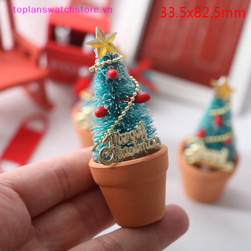 Toplanswatchstore Mô Hình Cây Thông Noel Mini Tỉ Lệ 1: 12 Trang Trí Nhà Búp Bê vn
