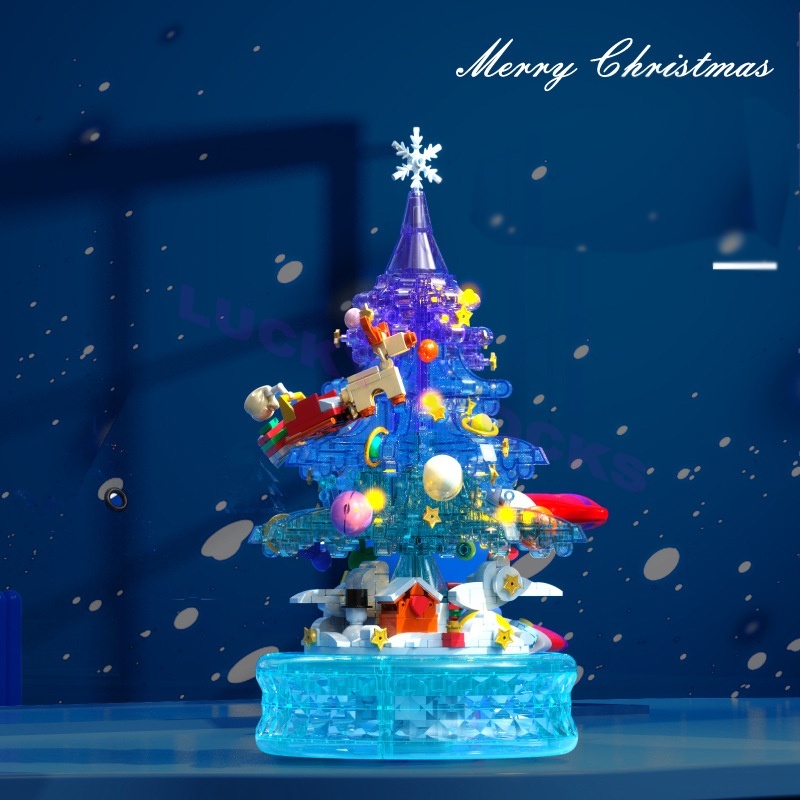 Bộ Đồ Chơi Lắp Ráp Cây Thông Noel Bằng Pha Lê Có Nhạc Dành Cho Trẻ Em