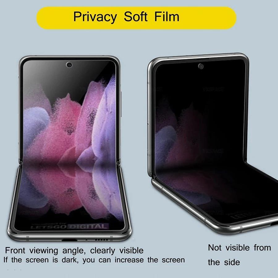 Set 1 / 2 / 3 Miếng Dán Màn Hình Chống Nhìn Trộm Dành Cho samsung galaxy z flip 4 / 3 Kèm Phụ Kiện