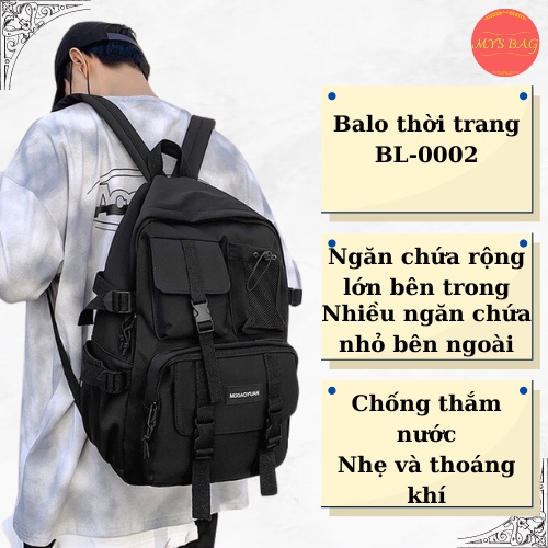 Balo Ulzzang Nam Nữ Đi Học Đi Chơi  Thời Trang Hàn Quốc BL-0002